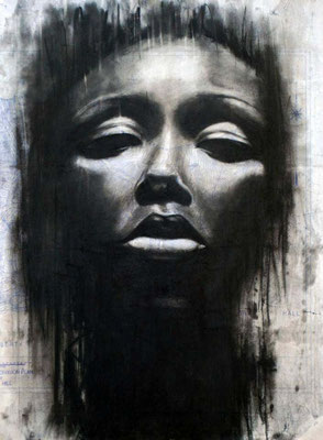 To all the People. Charcoal on paper SOLD