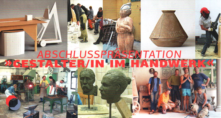 Flyer der Abschlusspräsentation der Absolventen "Gestalter im Handwerk-Jahrgang 2014" Künstlerhaus 188 e.V. Halle (Saale) 2014