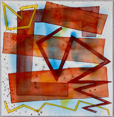 Nr. 52, 06/2023, Aquarell auf Papier, 22,5 cm x 22,0 cm