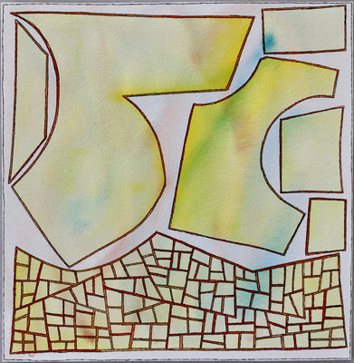 Nr. 30, 02/2023, Aquarell auf Papier, 22,5 cm x 22,0 cm