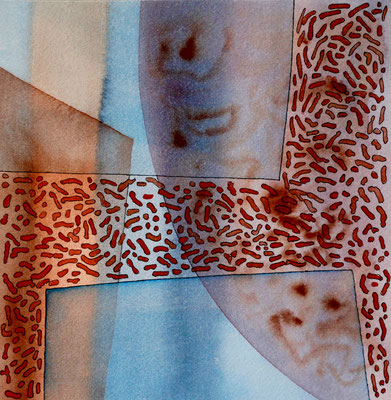 Nr.78, 09/2023, Aquarell auf Papier, 22,5 cm x 22,0 cm