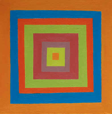 Farbquadrat, 2016, Öl auf Karton, 24,5 cm x 23,5 cm