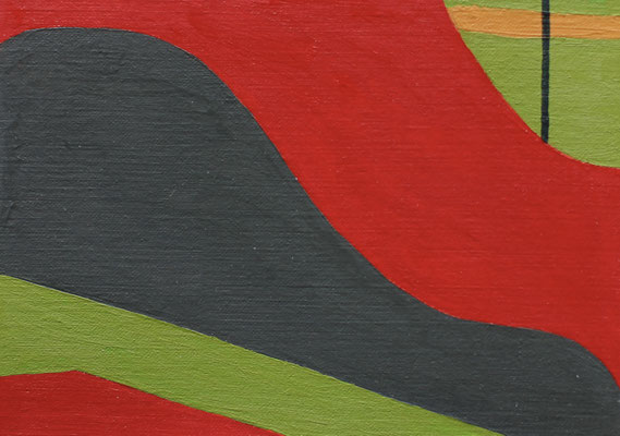 Minigolf, 2010, Öl auf Papier, ca. 9,0 cm x 12,5 cm