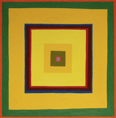 Farbquadrat, 2016, Öl auf Karton, 24,5 cm x 23,5 cm