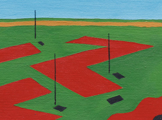 Minigolf, 2010, Öl auf Papier, ca. 9,0 cm x 12,5 cm