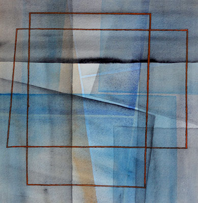 Nr. 7, 01/2023, Aquarell auf Papier, 22,5 cm x 22,0 cm