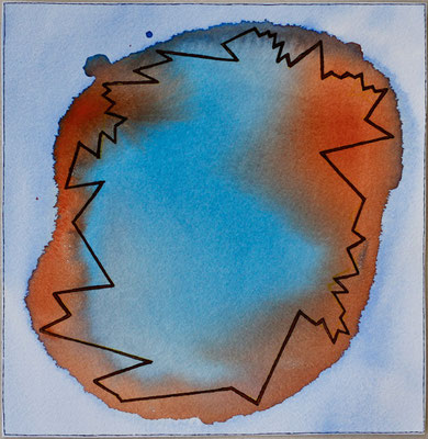 Nr. 113, 12/2023, Aquarell auf Papier, 22,5 cm x 22,0 cm