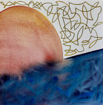 Nr. 105, 11/2023, Aquarell auf Papier, 22,5 cm x 22,0 cm