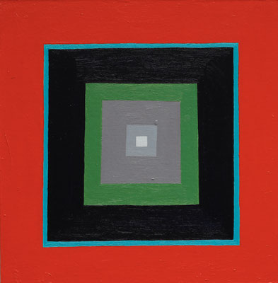 Farbquadrat, 2016, Öl auf Karton, 24,5 cm x 23,5 cm