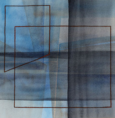 Nr. 8, 01/2023, Aquarell auf Papier, 22,5 cm x 22,0 cm