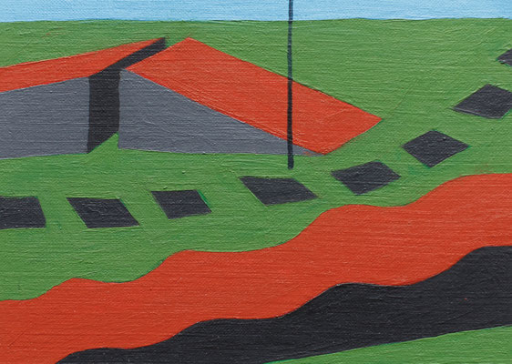 Minigolf, 2010, Öl auf Papier, ca. 9,0 cm x 12,5 cm