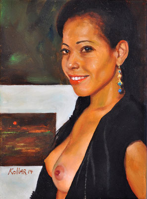 LADY FROM DOMINICAN REPUBLIC // 18x24 cm // oil on canvas