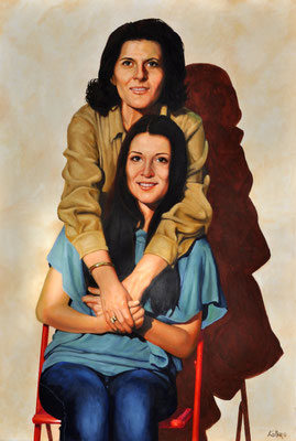 HATICE & DAUGHTER // 62x93 cm // oil on canvas