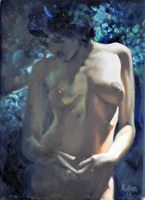 WOMAN IN SHADE // 18x24 cm // oil on canvas