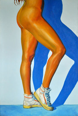 ROSI WITH TENNIS SHOES // 80x120 cm // oil on canvas