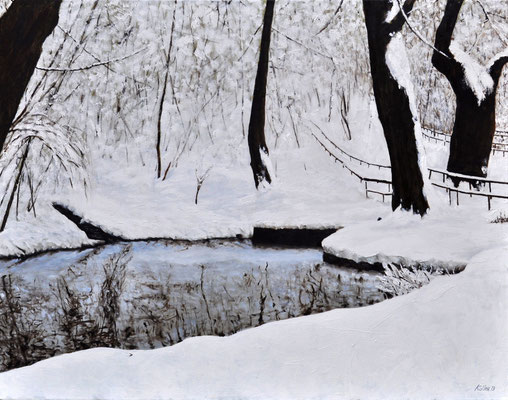 WINTER POND // 100x80 cm // oil on canvas