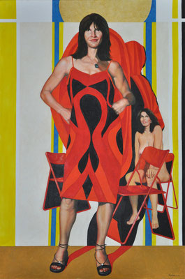PETRA IN NEW DRESS // 80x120 cm // oil on canvas