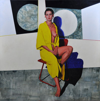 YELLOW ROBE // 135x135 cm // oil on canvas