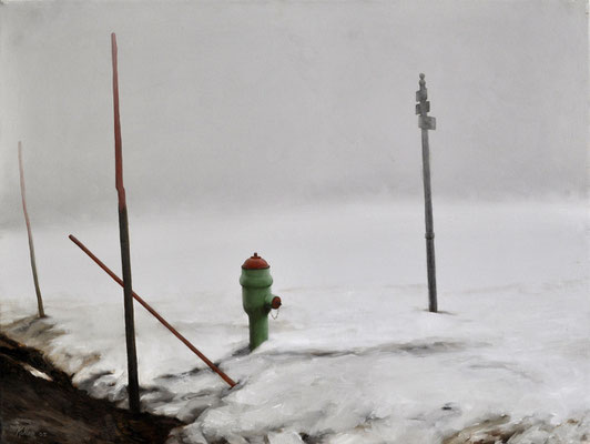 FIRE HYDRANT – SWITZERLAND // 80x60 cm // oil on canvas