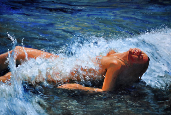 BREAKING WAVE - VICKI // 90x60 cm // oil on canvas