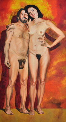 ME & MY MODEL // 80x150 cm // oil on canvas