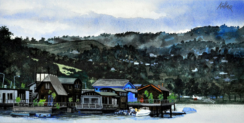 SAUSALITO, CALIF. // 28x13,5 cm // watercolor