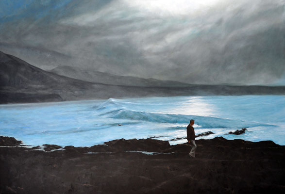 STROLLING ON THE SEA SHORE // 180x120 cm // oil on canvas
