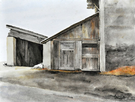 OLD BARN // 56x42 cm // watercolor