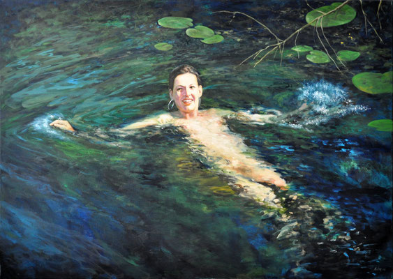 PATRICIA IN THE WORM RIVER // 140x100 cm // oil on canvas