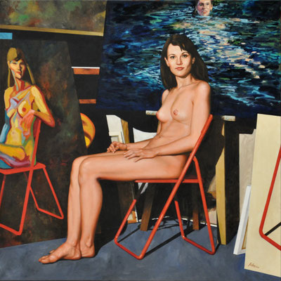 TINA – KINDERGÄRTNERIN // 100x100 cm // oil on canvas