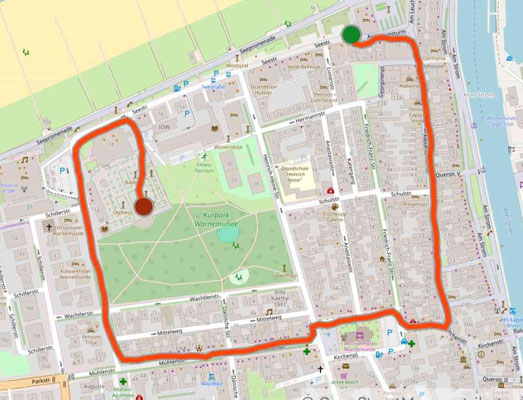 Das war die Laufstrecke beim Ümgang 