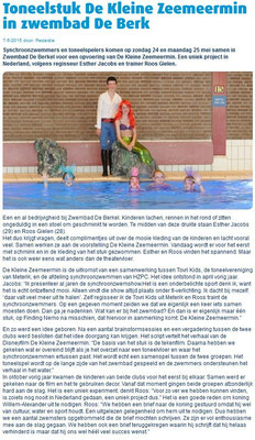 Tovri Kids / HZPC - De kleine Zeemeermin - regie / productie Esther Jacobs - Producti-es