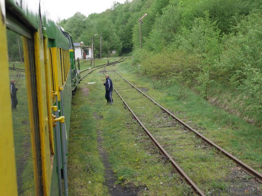 Eine Halte, jemand steigt hinzu