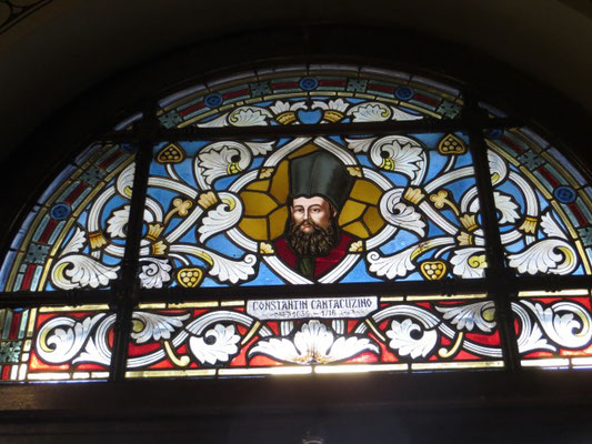 Fenster aus Muranoglas mit Porträt Cantacuzinos