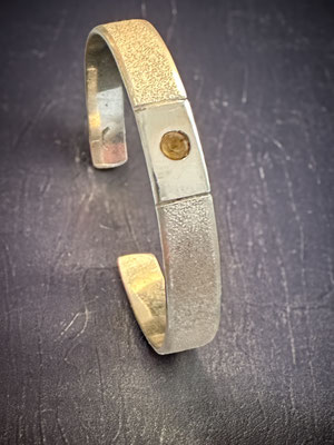 Armreif Herren mit Citrin Stein