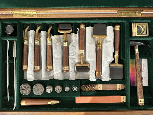 Rouletten, Mezzotinto Messer,Prägewerkzeuge, Schabewerkzeuge