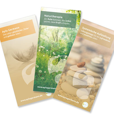 Flyer Ayla Germann, Heilpraktikerin für Psychotherapie