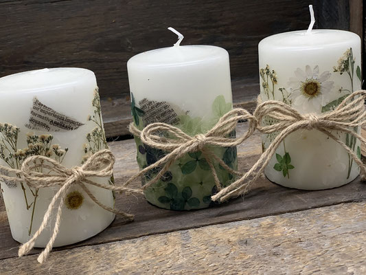 Wonderful DIY Decorate Candles With Dry Flowers