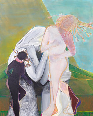 Beide Seiten, Acryl auf Leinwand, 80 x 100 cm