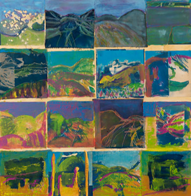 Meine Welt, Mischtechnik, 100 x 100 cm