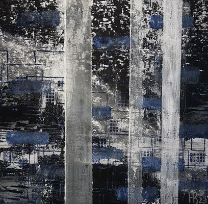 Layers fade to grey – 50 x 50 cm