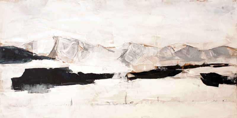 Nagelfluhkette, Acryl, 84 x 42 cm