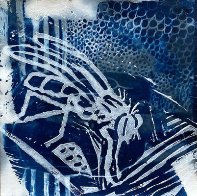 Drahtseilakt, Druckgrafik, 20 x 20 cm