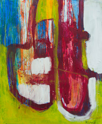 umgekehrt – Acryl, Pigmente auf Leinwand – 80 x 98 cm – 2017