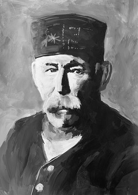 Urgrossvater Acryl auf Papier 1