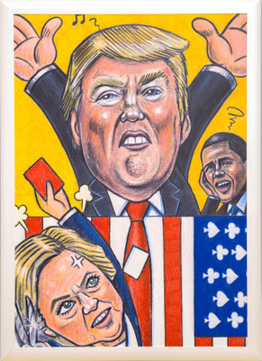 第7位　ドナルド・トランプ 　 by 辻下浩二  (所属：漫画協団)