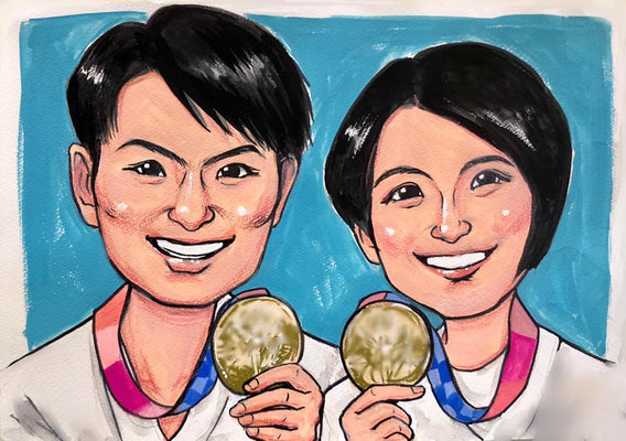 柔道　阿部一二三選手&詩選手
