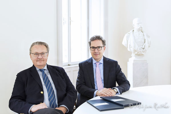 Georg Wolf-Schönach & Alexander Eberan, Vorstand Bankhaus Krentschker