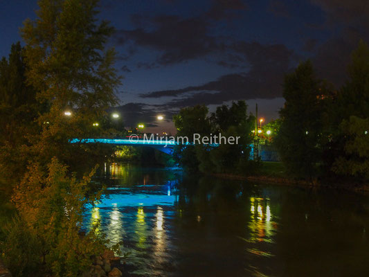 Donaukanal, Rossauerbrück Nachts