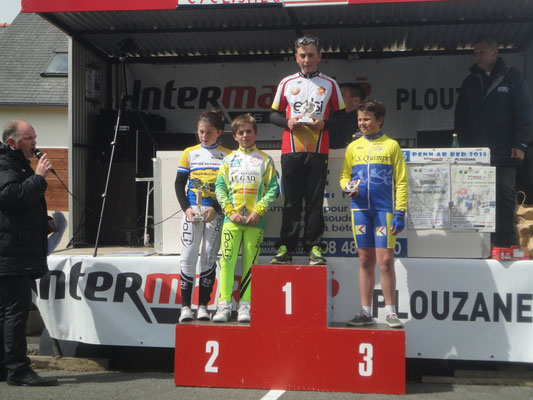 Le podium des benjamins